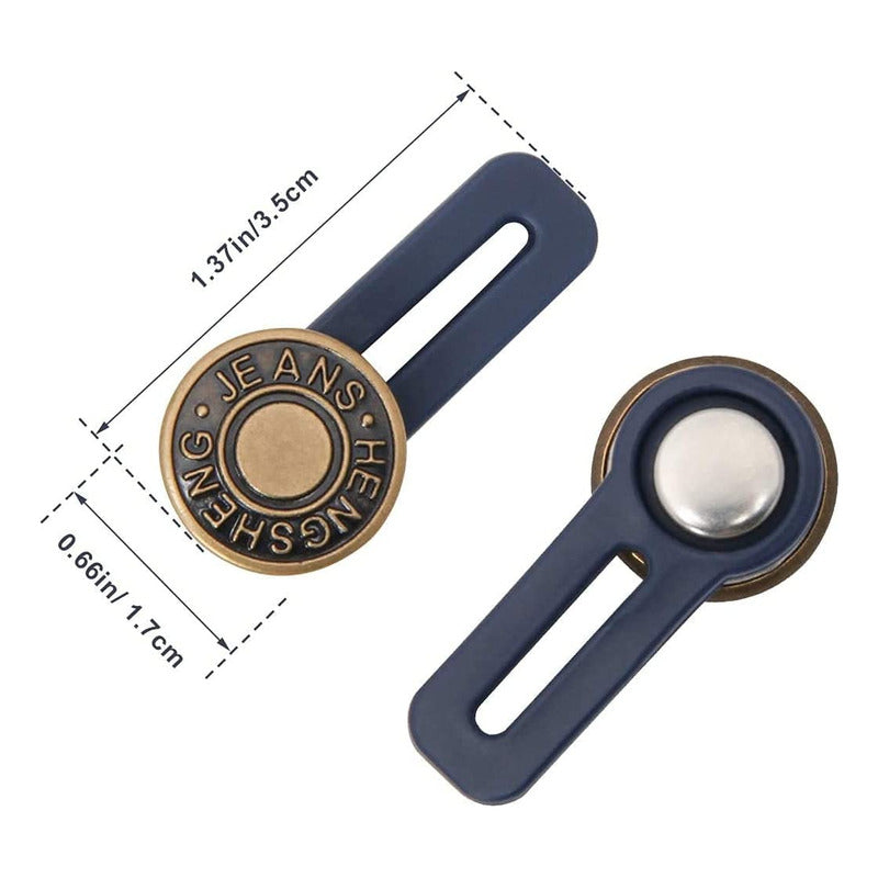 5 Piezas De Hebillas De Metal Expansor De Cintura De Botón