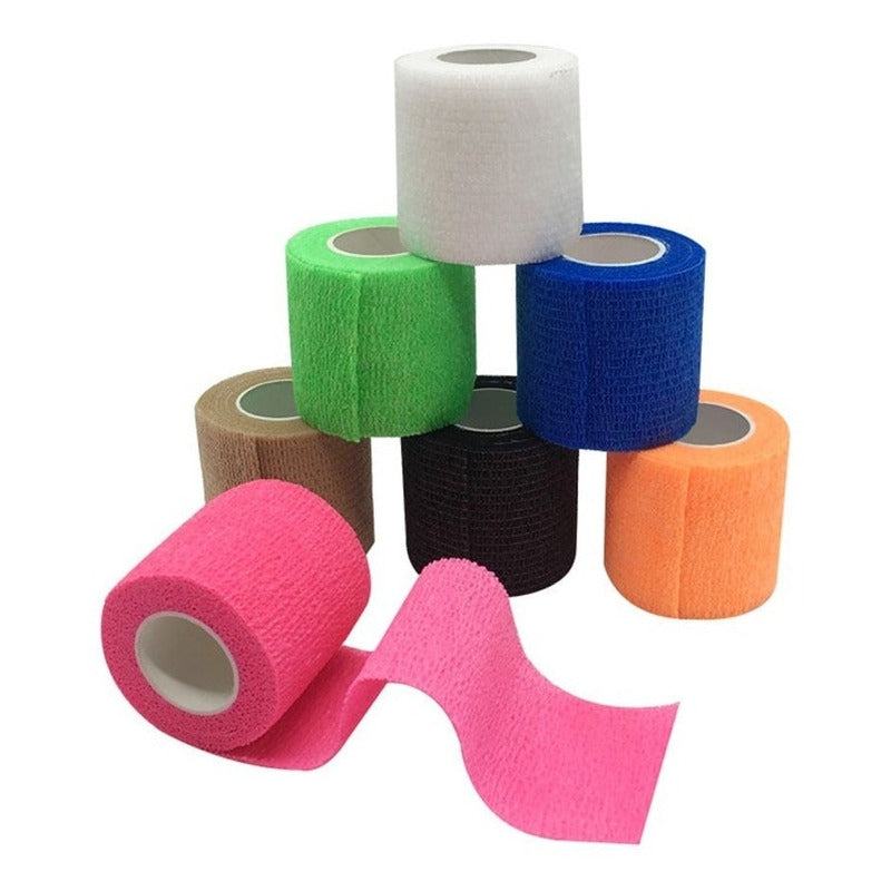 Vendaje Autoadhesivo Elástico Para Deportes Color Negro