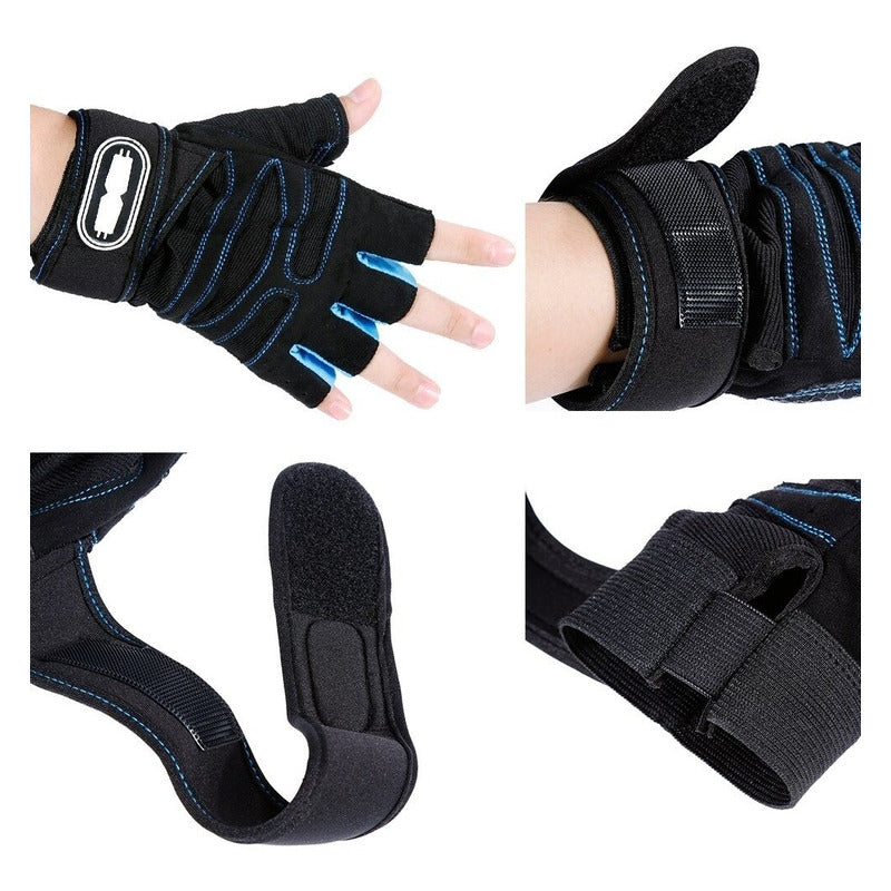 Guantes Para Pesas Gimnasio Gym Deporte Con Muñequera Unisex