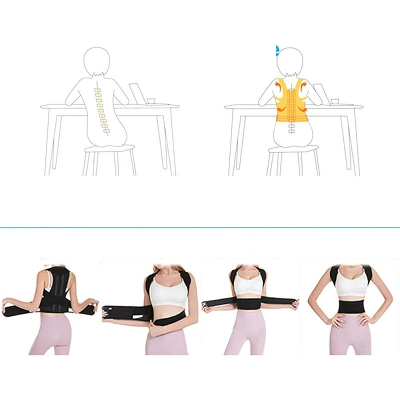 Corrector Postura Ajustable Unixes Corsé Soporte Lumbar
