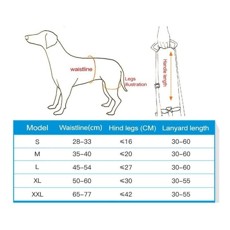 Arnés De Elevación Ajustable Para Perros Pierna Trasera