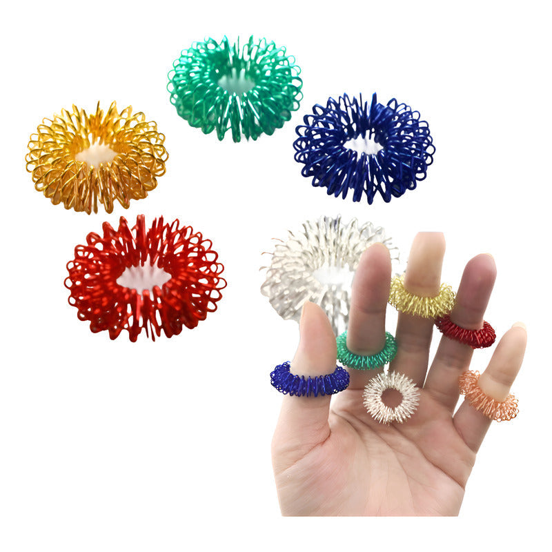 Anillo De Masaje De Acero Inoxidable Para Dedo 5 Unidades