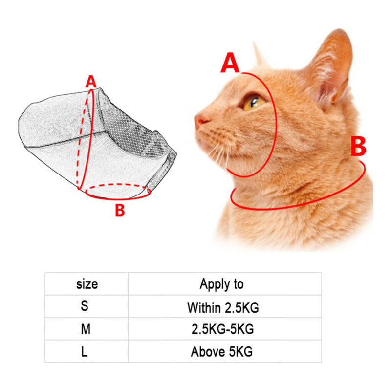 Bozales De Nailon Transpirables Para Gatos Mascarillas
