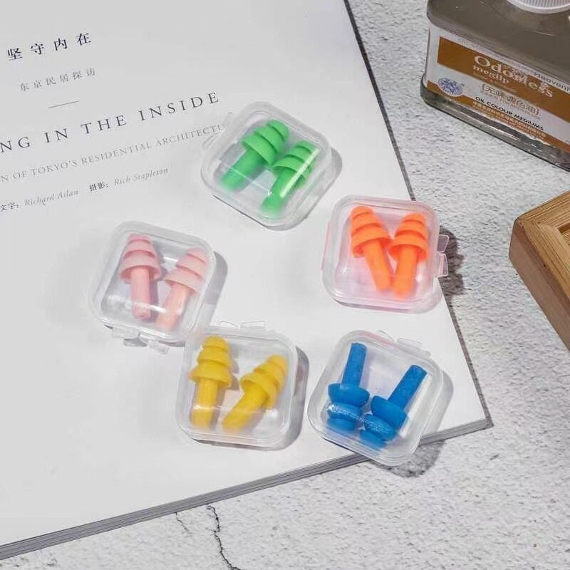 Tapones Para Los Oídos De Silicona Mas Caja Protectora