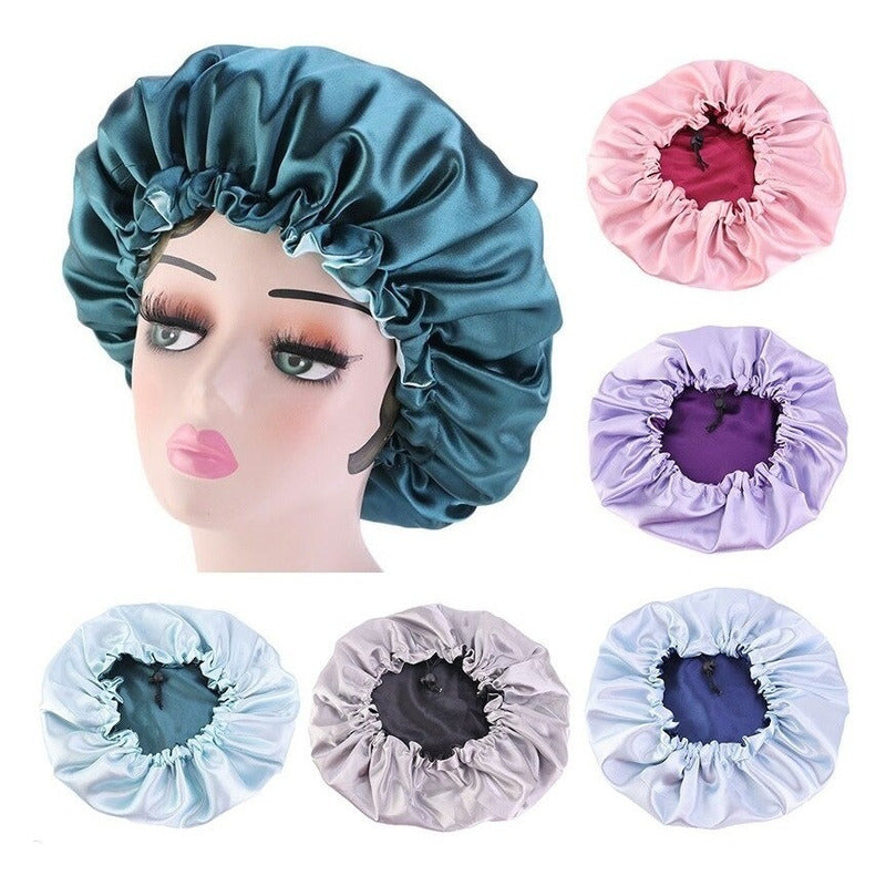 Gorro Reversible De Satén Para Pelo, Ajustable Para Dormir