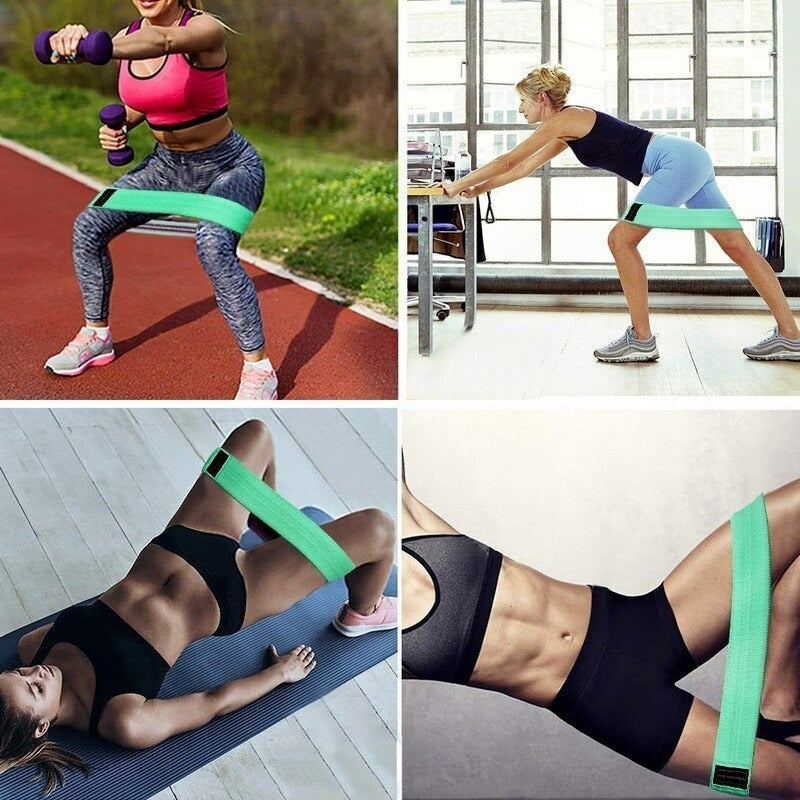 Kit Set De 3 Bandas Elásticas Resistencia Tela Yoga Fit