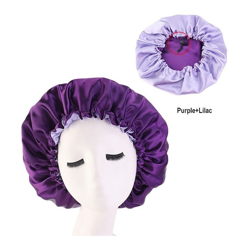 Gorro Reversible De Satén Para Pelo, Ajustable Para Dormir
