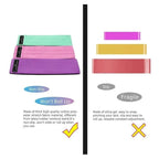 Kit Set De 3 Bandas Elásticas Resistencia Tela Yoga Fit