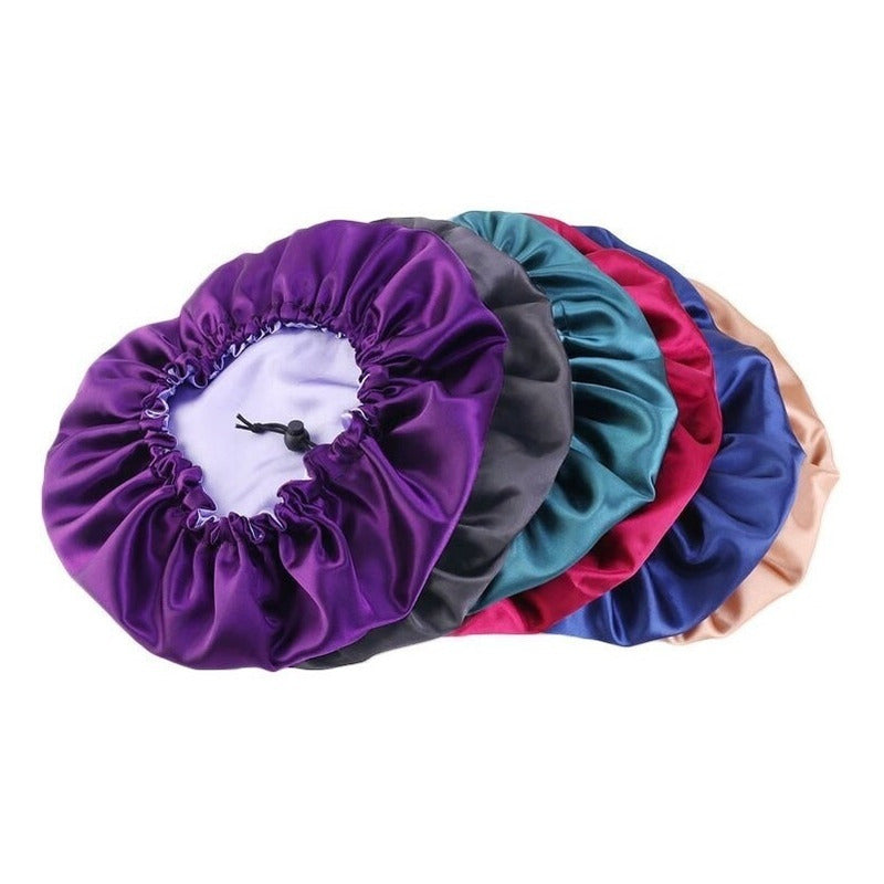Gorro Reversible De Satén Para Pelo, Ajustable Para Dormir