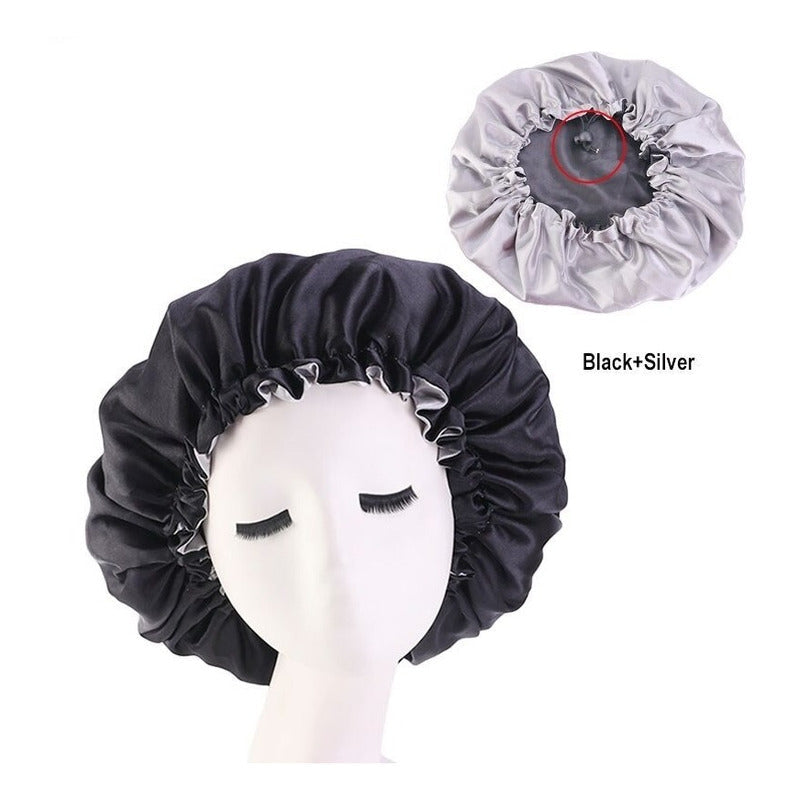 Gorro Reversible De Satén Para Pelo, Ajustable Para Dormir