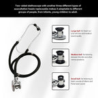 Estetoscopio Médico Profesional, Doble Cabezal