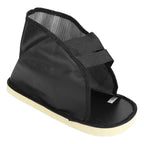 Zapato ortopédico negro perfil derecho cierre velcro