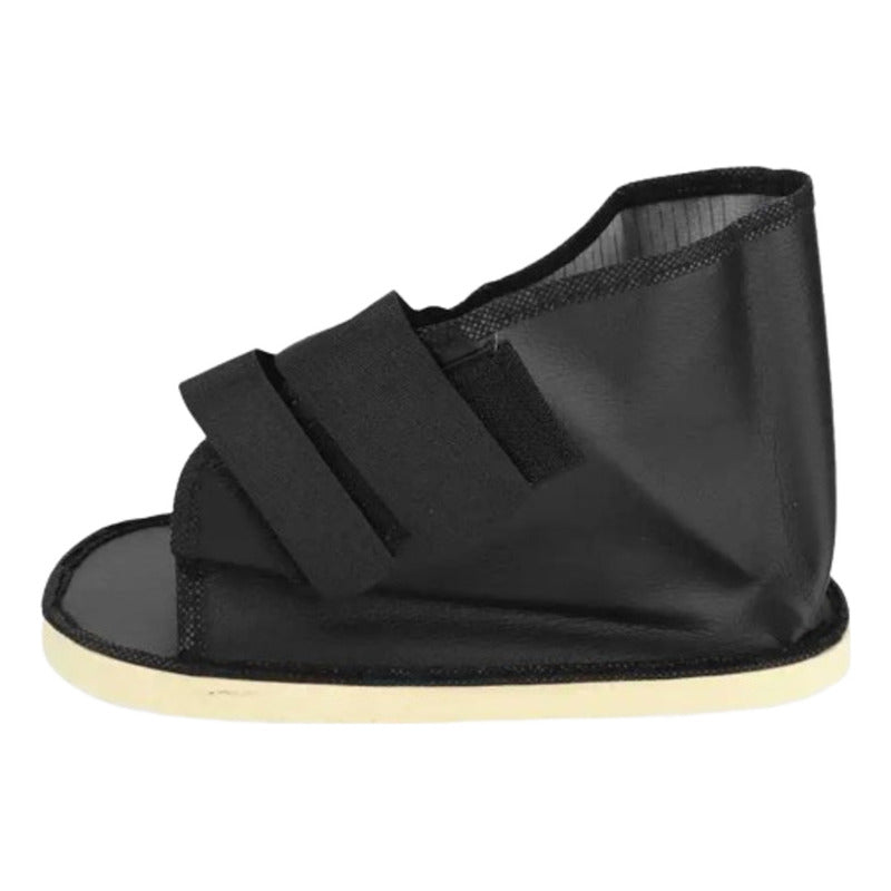 Zapato ortopédico negro perfil izquierdo recuperación