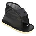 Zapato ortopédico negro vista lateral con suela antideslizante